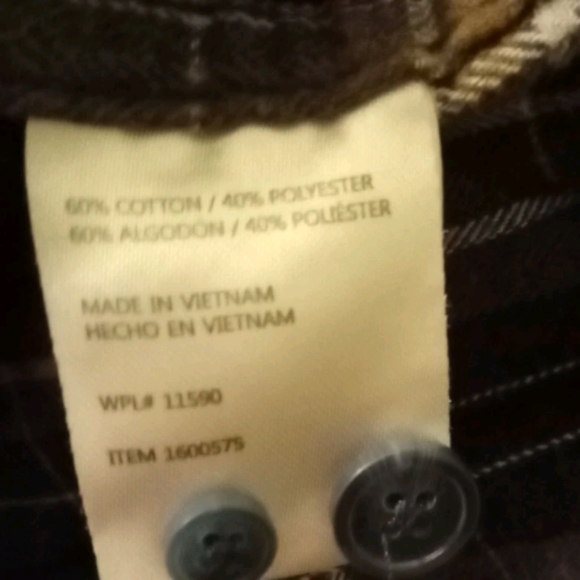 Weatherproof Vintage Long Sleeve  Plaid Flannel Shirt Blue Men's Sz XL - Picture 4 of 6